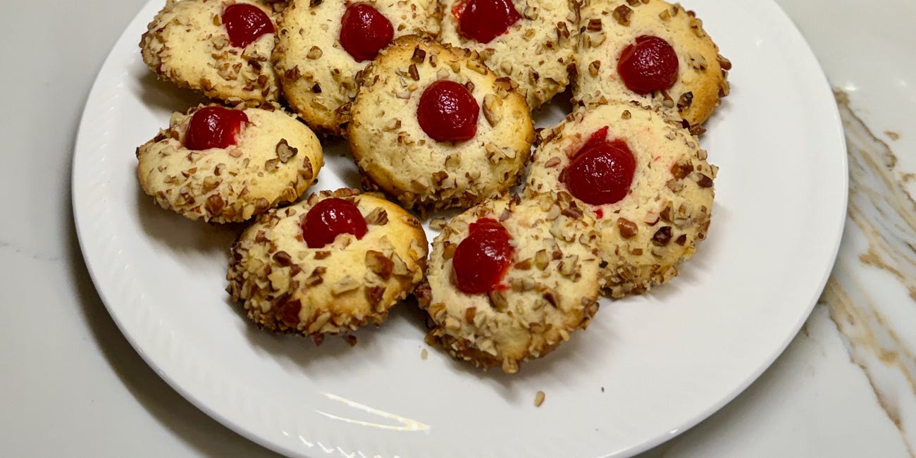 Cherry Almond Thumbprints with a Sourdough Twist