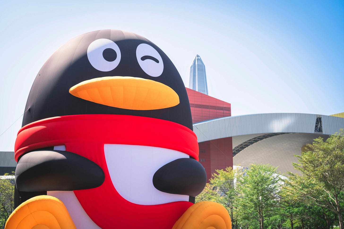 Tencent QQ display, Shenzhen. February 2025.