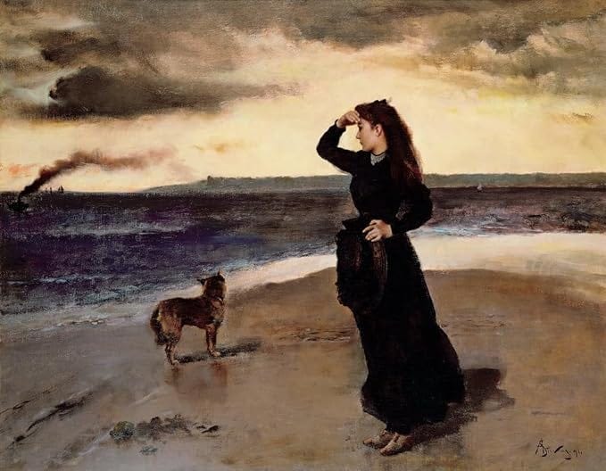 Famous Artwork Modern Canvas Painting Classic Farewell At the Seafront by Alfred Emile Stevens for Office Decor 60x90cm Famous Artwork Modern Canvas Painting Classic Farewell At the Seafront by Alfred Emile Stevens for Office Decor 60x90cm