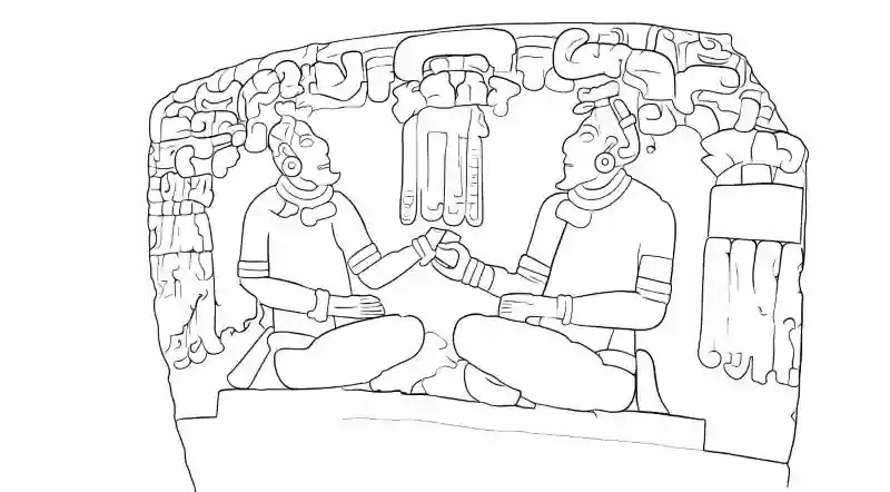 Preliminary drawing of Stele 2 Preliminary drawing of Stele 2