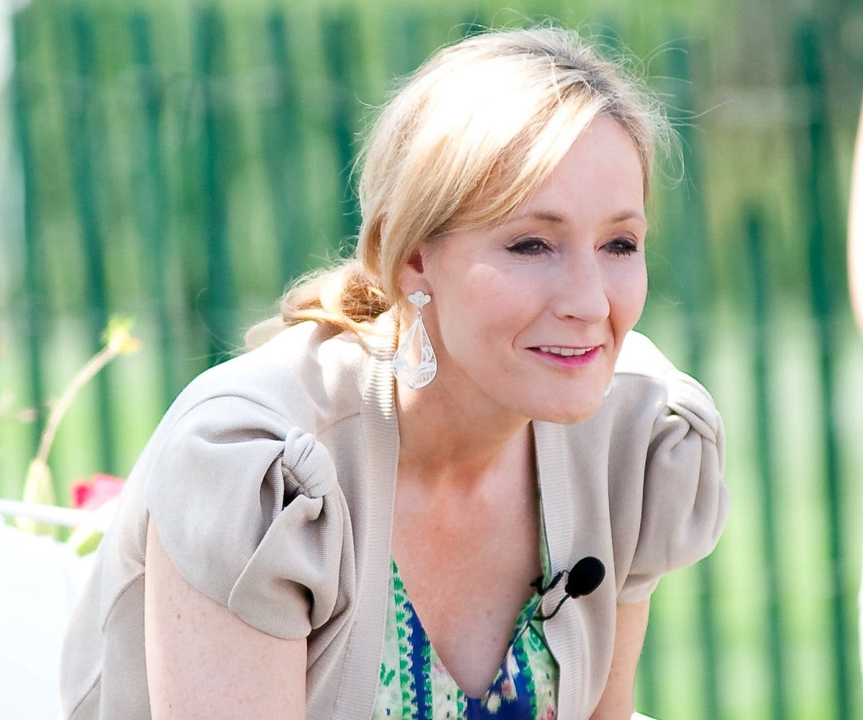 J.K. Rowling, peering into, presumably, the void.