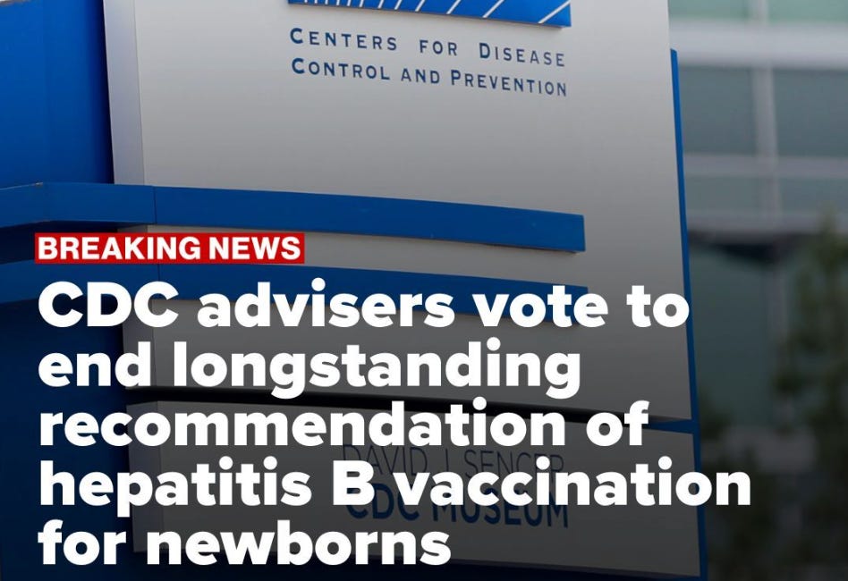 BREAKING: ACIP Votes 8–3 to Eliminate Universal Hepatitis B Vaccine Recommendation For Infants