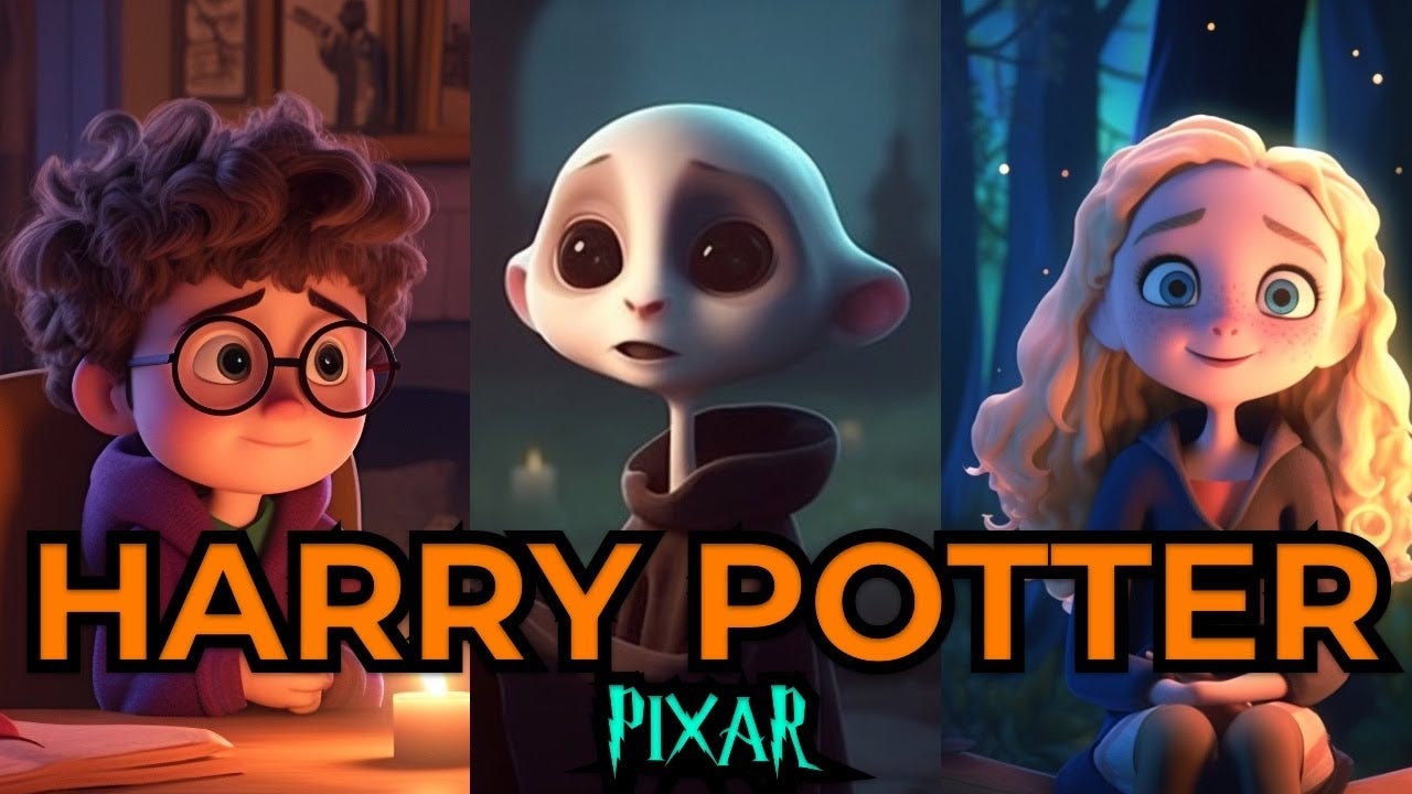 Harry Potter As PIXAR Characters - Midjourney AI Art - YouTube