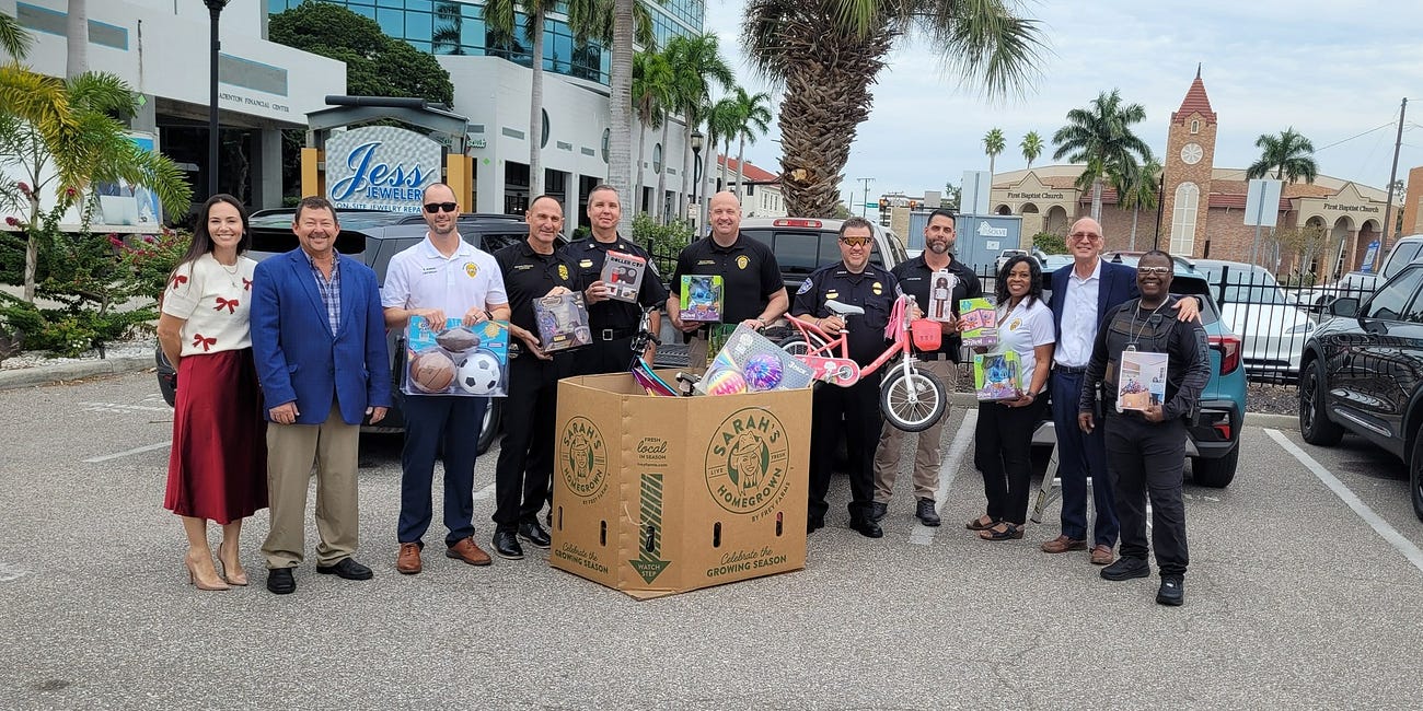Bradenton Police Launch Annual Fill The Truck Toy Drive with First Donation from Jess Jewelers