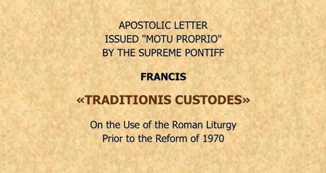 Traditionis Custodes: A Blessing in Disguise? - Crisis Magazine Traditionis Custodes: A Blessing in Disguise? - Crisis Magazine