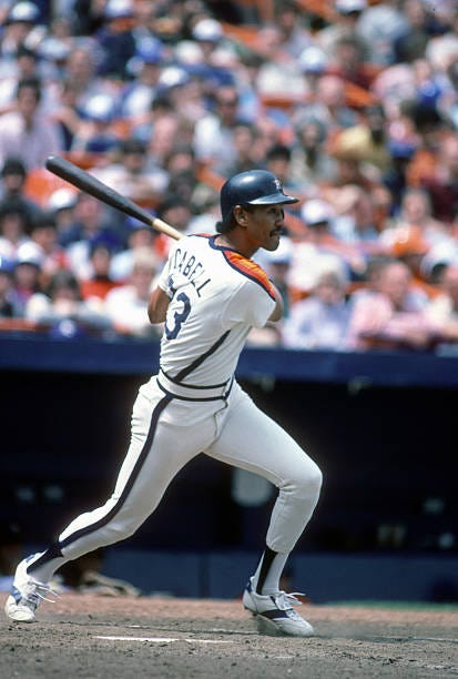 Enos Cabell of the Houston Astros bat against the New York Mets during an Major League Baseball game circa 1984 at Shea Stadium in the Queens borough... Enos Cabell of the Houston Astros bat against the New York Mets during an Major League Baseball game circa 1984 at Shea Stadium in the Queens borough...