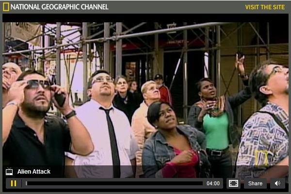 Caption Click here to watch: National Geographic Channel Show Ponders The Possibility of an Alien Attack Click here to watch: National Geographic Channel Show Ponders The Possibility of an Alien Attack