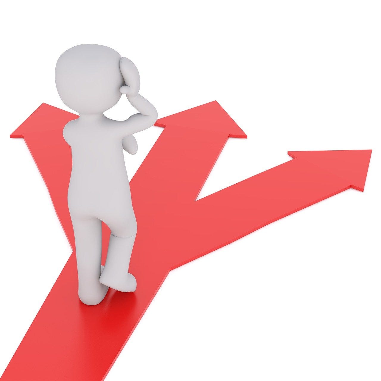 Free direction path decision illustration