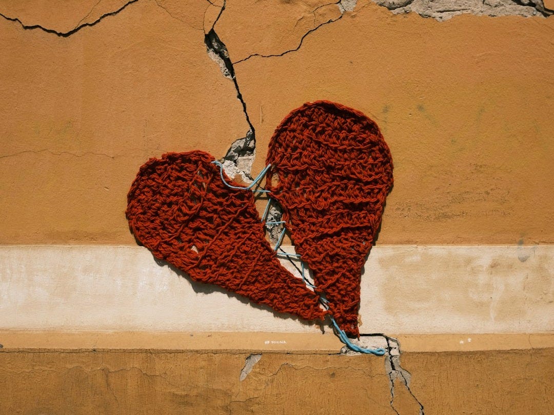 red heart shaped hanging decor