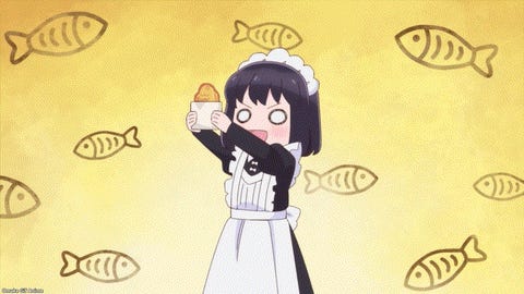 Maid-san wa Taberu Dake &mdash; Episode 1 &mdash; Suzume Maid Praises Taiyaki
