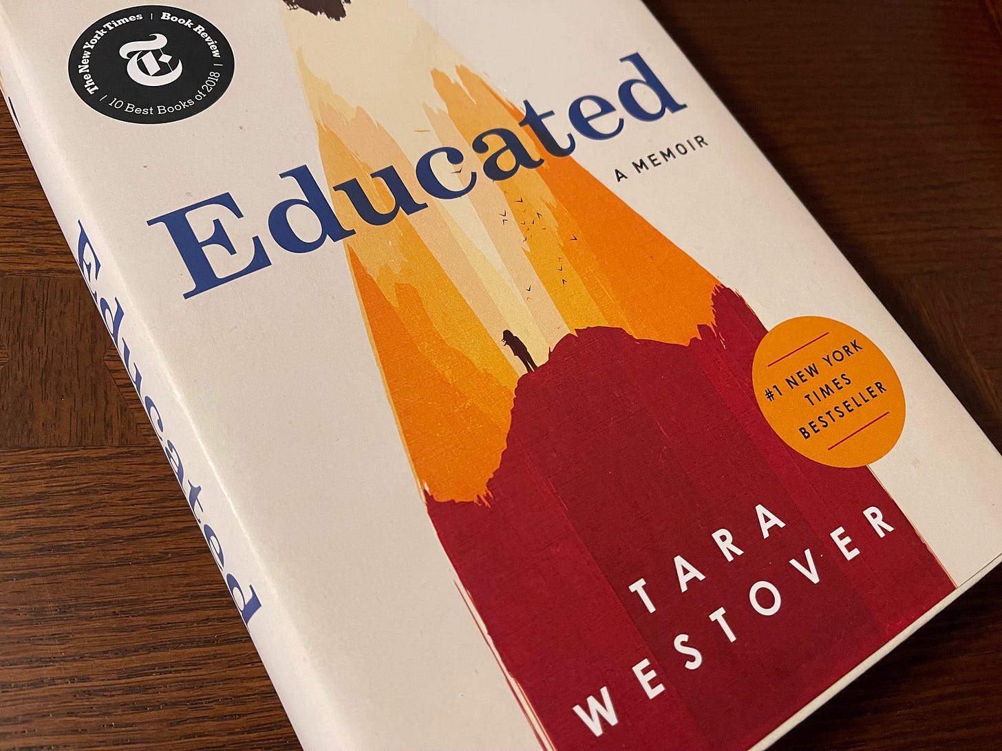 Photo of hardcover copy of Educated by Tara Westover