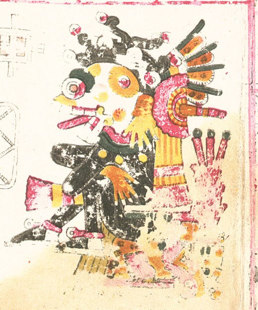 Mictlantecuhtli from the Codex Borgia. Credit: Codex Borgia / Wikimedia Commons