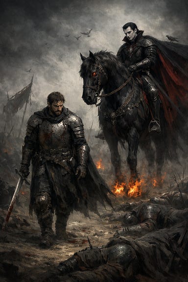 Fleetwood and Strahd on battlefield