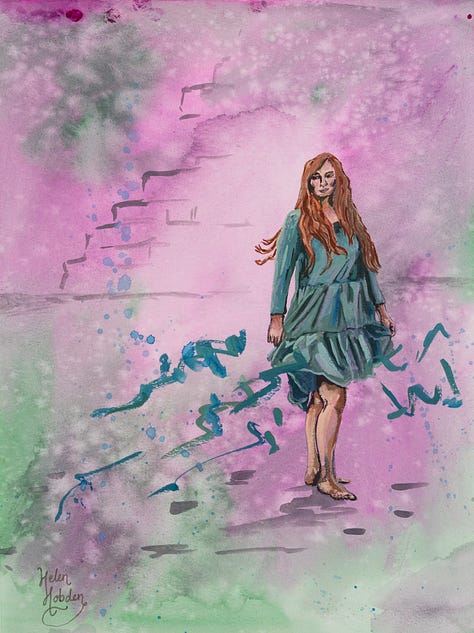 Ethereal paintings of fairytale women.