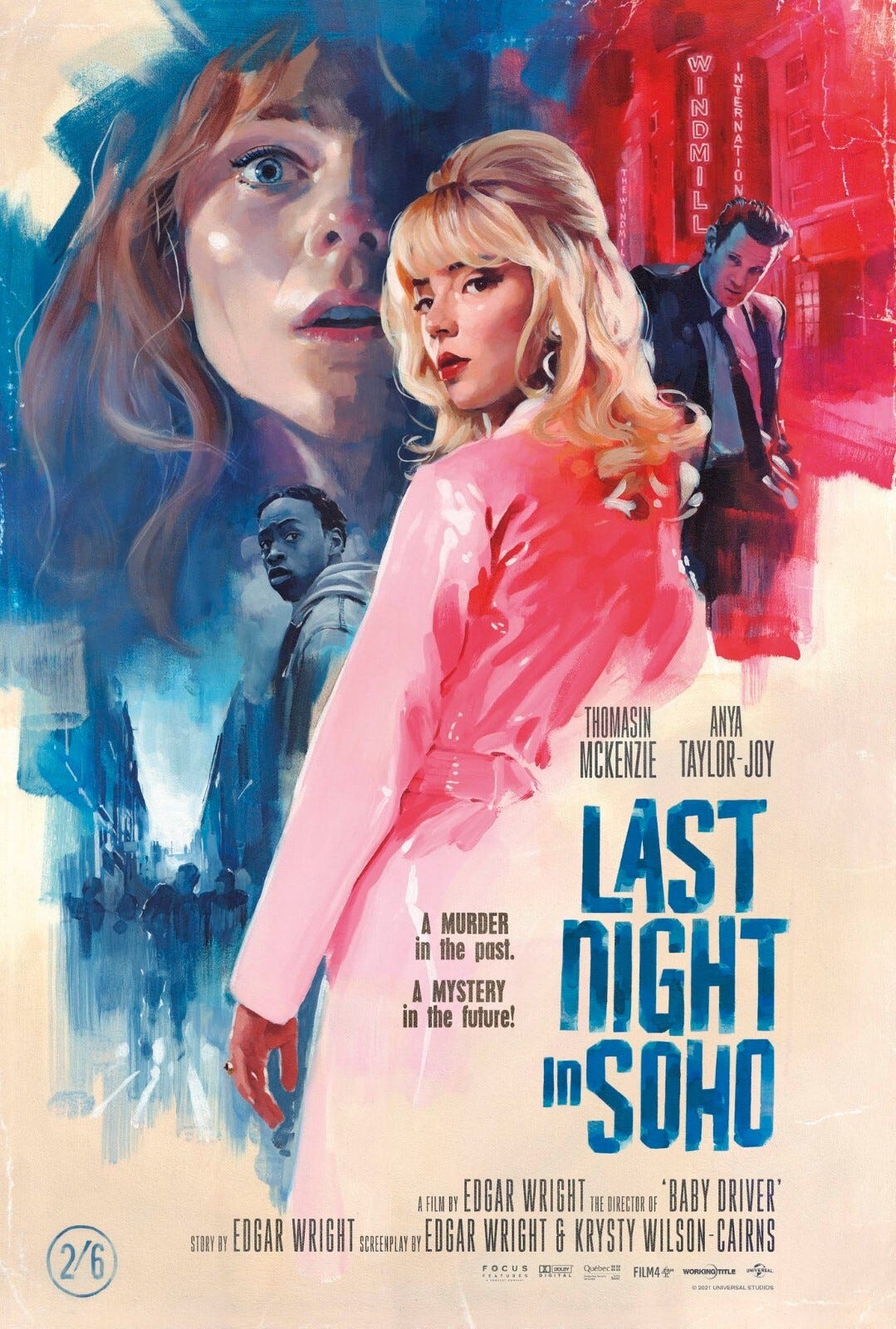Last Night In Soho movie poster (d) : 11 x 17 inches : Anya Taylor Joy
