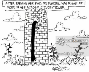 After earning her PHD, Repunzel was right ar home in her academic ivory tower.
