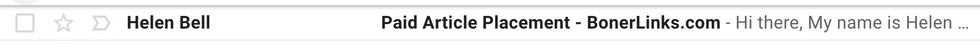 Email screenshot: "paid article placement - bonerlinks.com" Email screenshot: "paid article placement - bonerlinks.com"