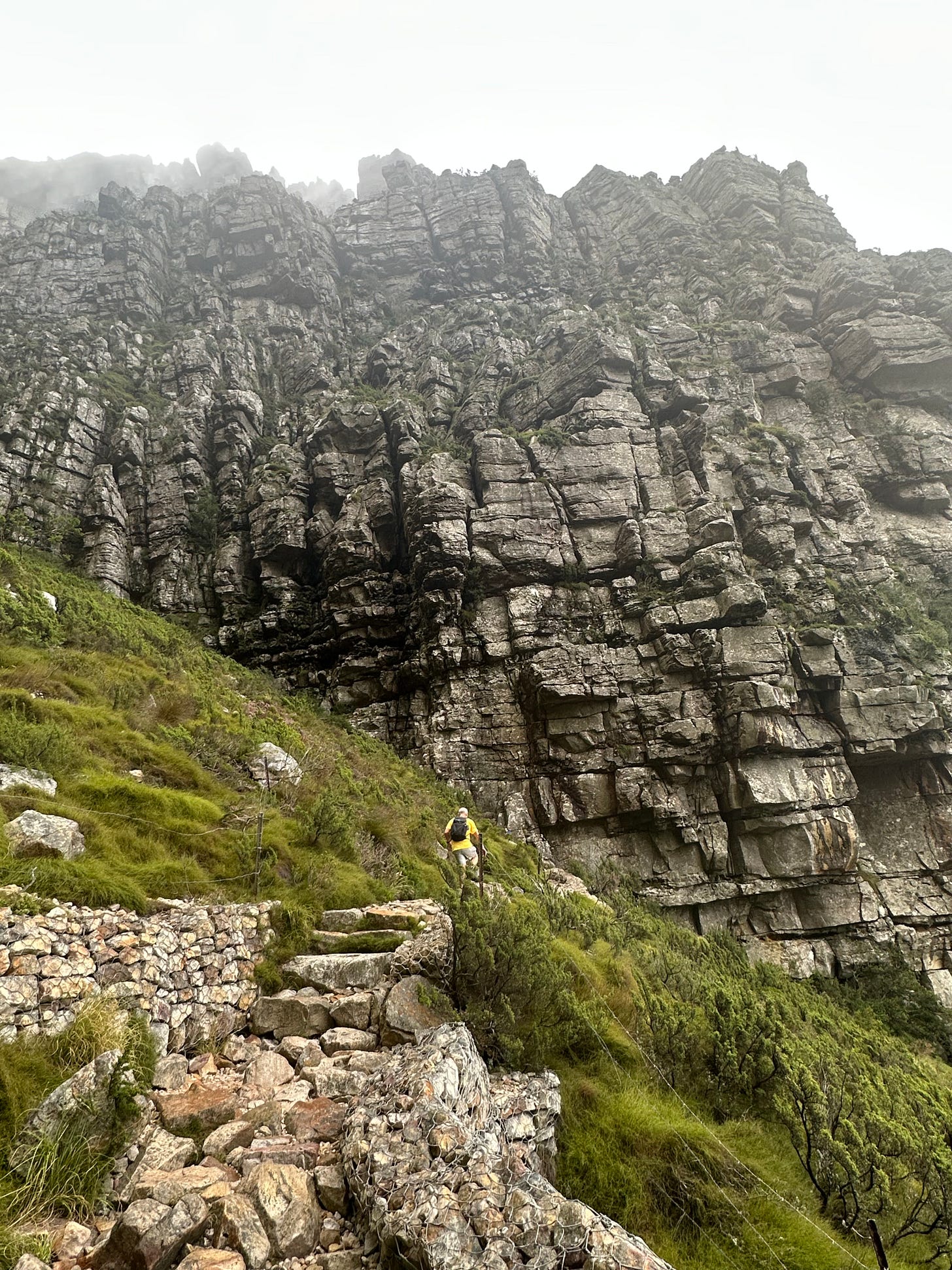 Me watching my step as I hike up Platteklip Gorge.
