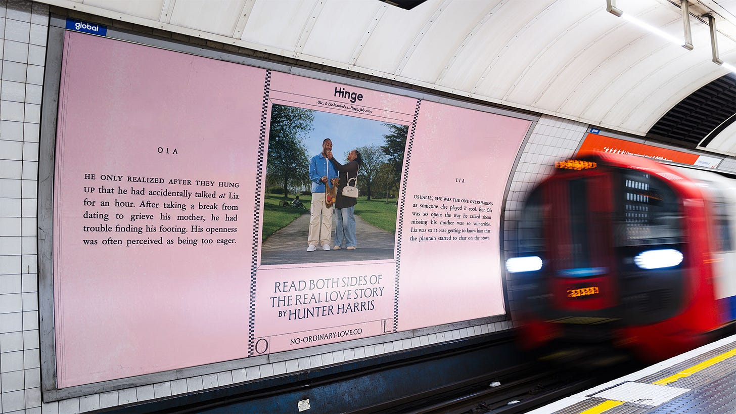 Authors retell Hinge couples' love stories for Substack and a hardcover  book - Ad Age