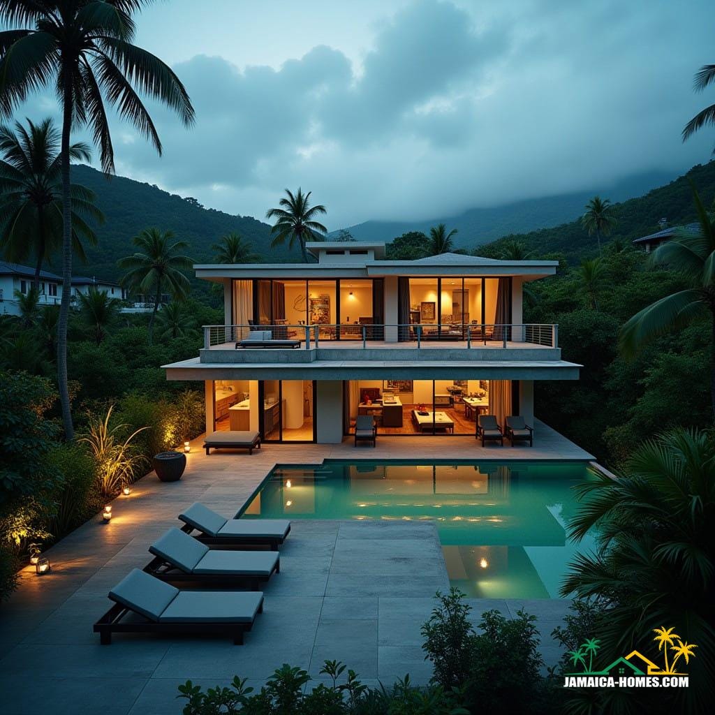 Modern luxury residential real estate, jamaica caribbean