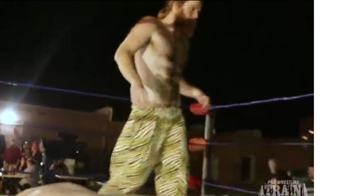 [Screenshot: Herzog strutting in the world's most unhinged sweatpants]