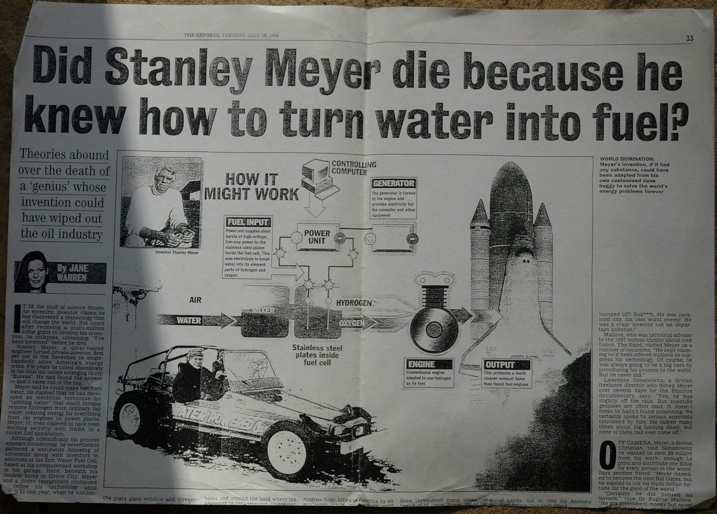 The mysterious death of Stanley Meyer and his water powered car – The  Classic Car Trust