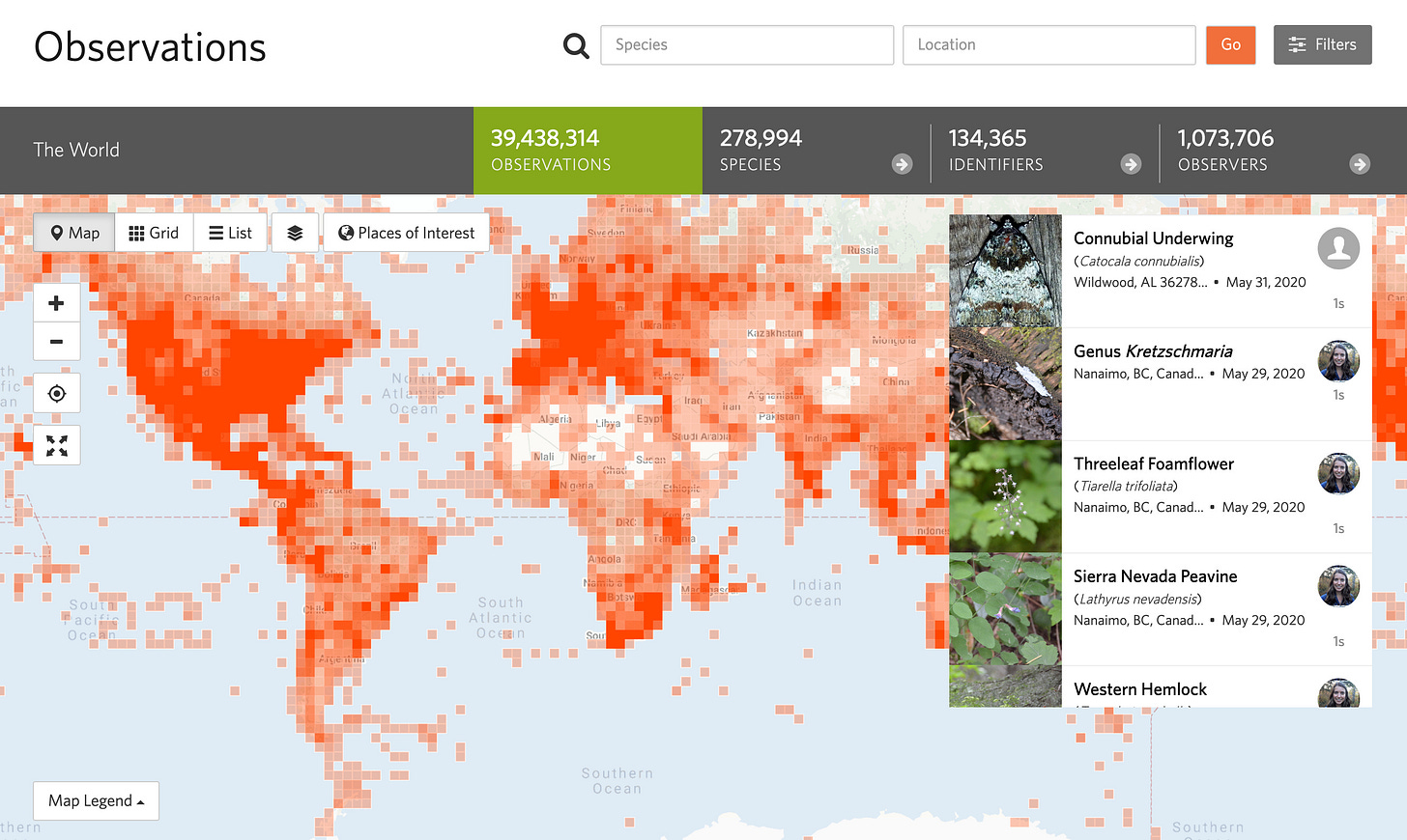 The iNaturalist Explore Page - An Introduction - Tutorials - iNaturalist  Community Forum