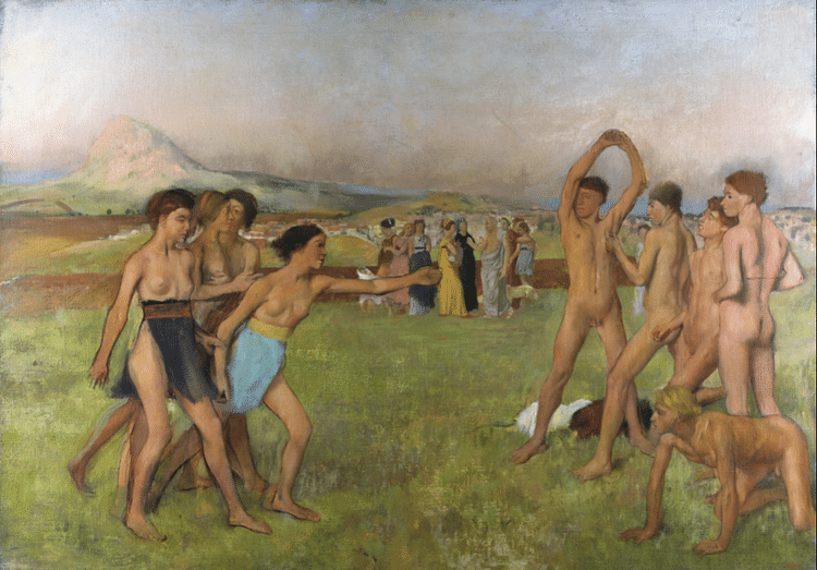 Young Spartans Exercising by Degas