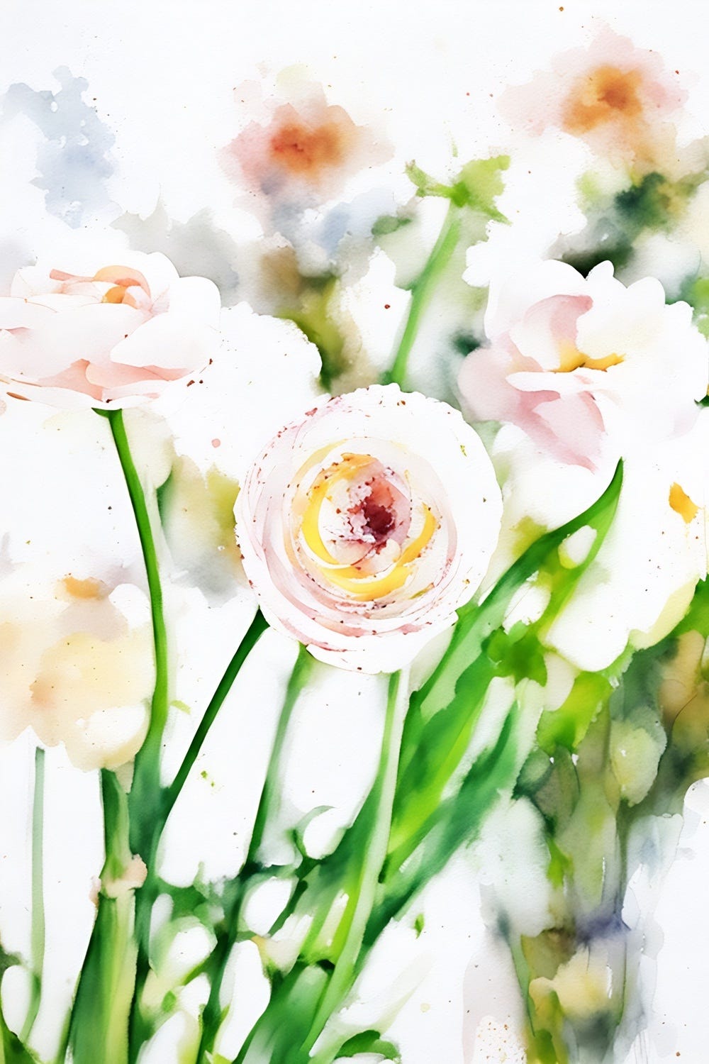 watercolor of flowers