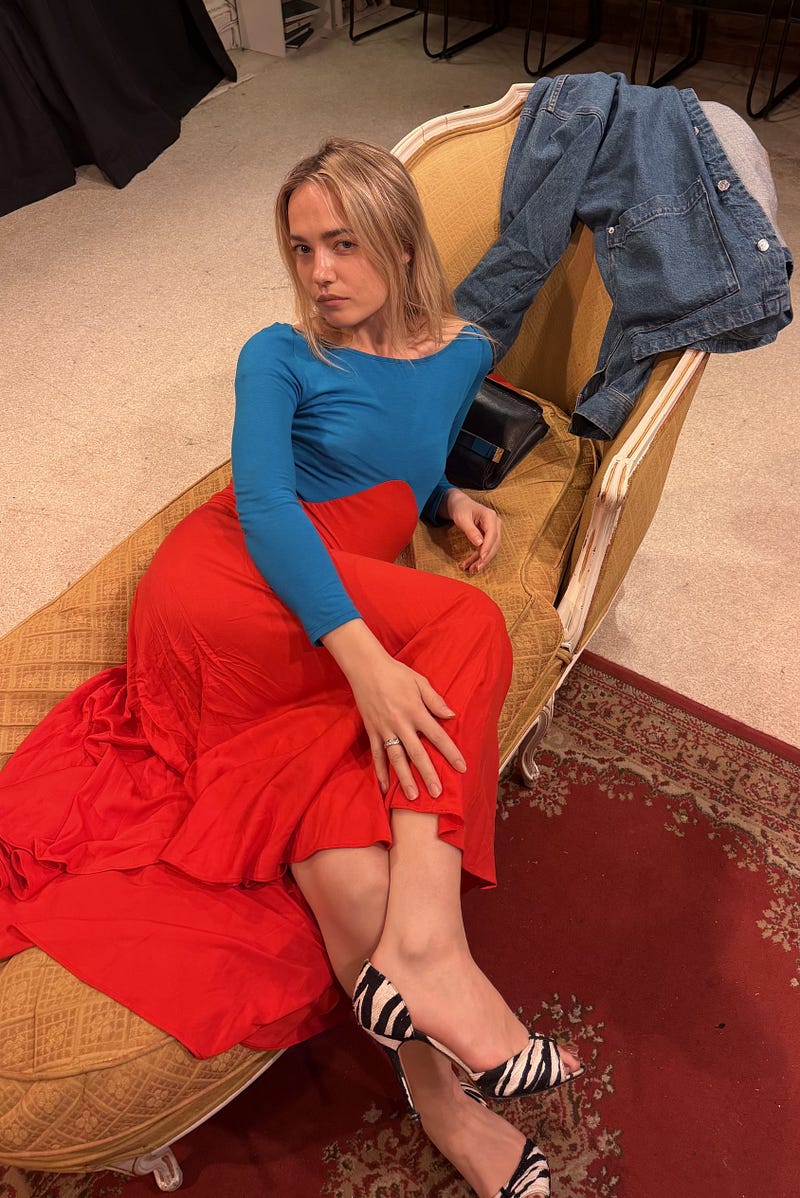 Amanda Lee Burkett (@amandaleeburkett): "How perfect is this dress by @EMILY  DAWN LONG that she made inspired by cuh-cuh-cuh-crazy Carrie?  You can  pre-order it http://emilydawnlong.com for May delivery."