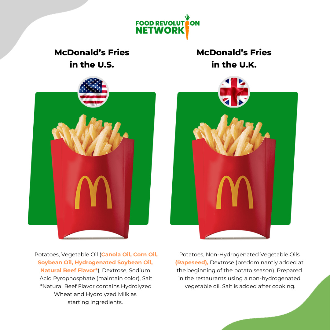 McDonald's fries in US vs UK