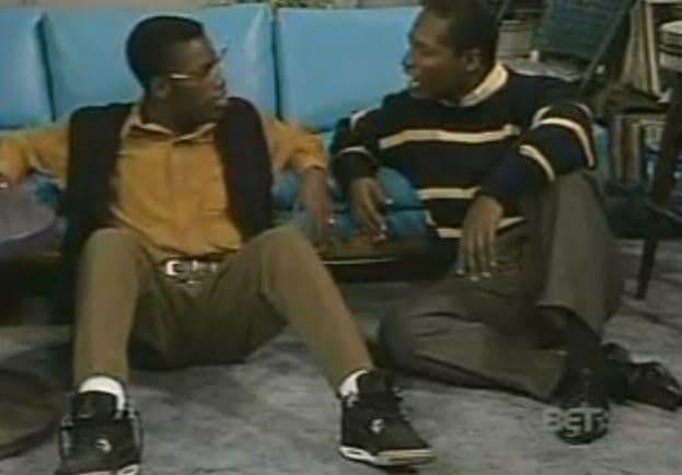 Detroit Griot Twitterren: "Black Jordan 5s on the left for Dwayne Wayne,  white ones on the right. https://t.co/fmftFxzjvs" / Twitter