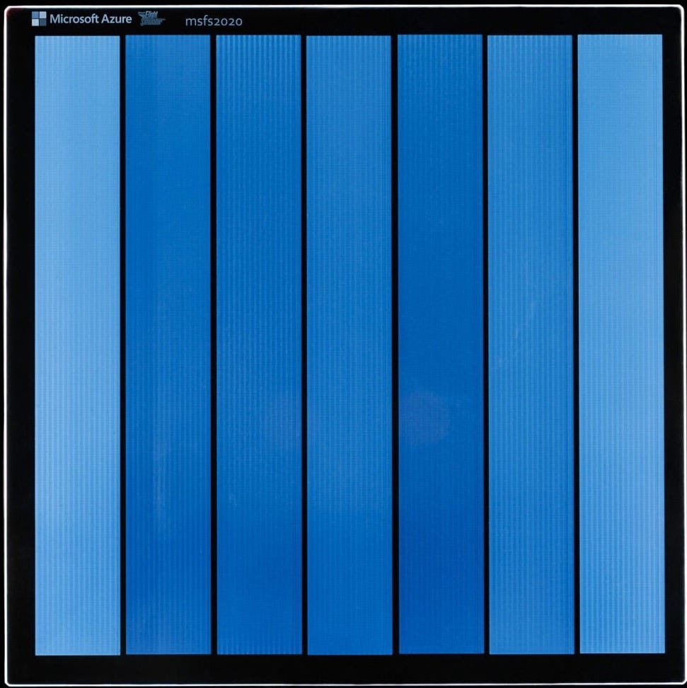 A written piece of glass (with a copy of Microsoft Flight Simulator map data on it)