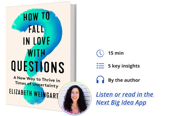 Elizabeth Weingarten Next Big Idea Club Book Bite How to Fall in Love with the Question Elizabeth Weingarten Next Big Idea Club Book Bite How to Fall in Love with the Question