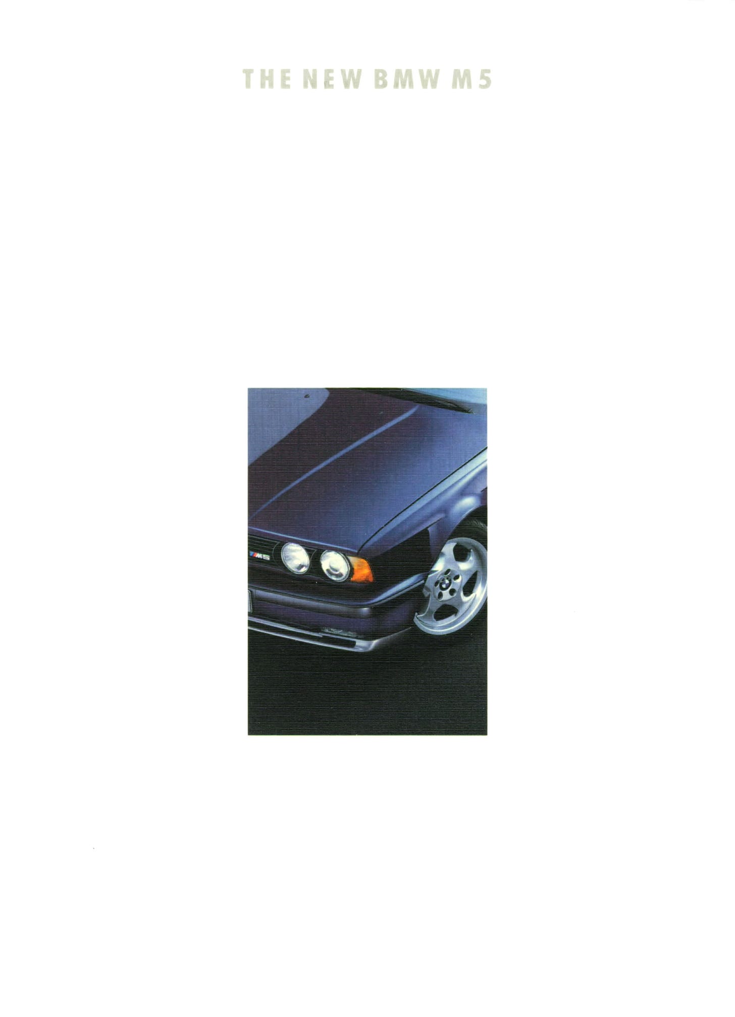 BMW E34 M5 1992 brochure cover