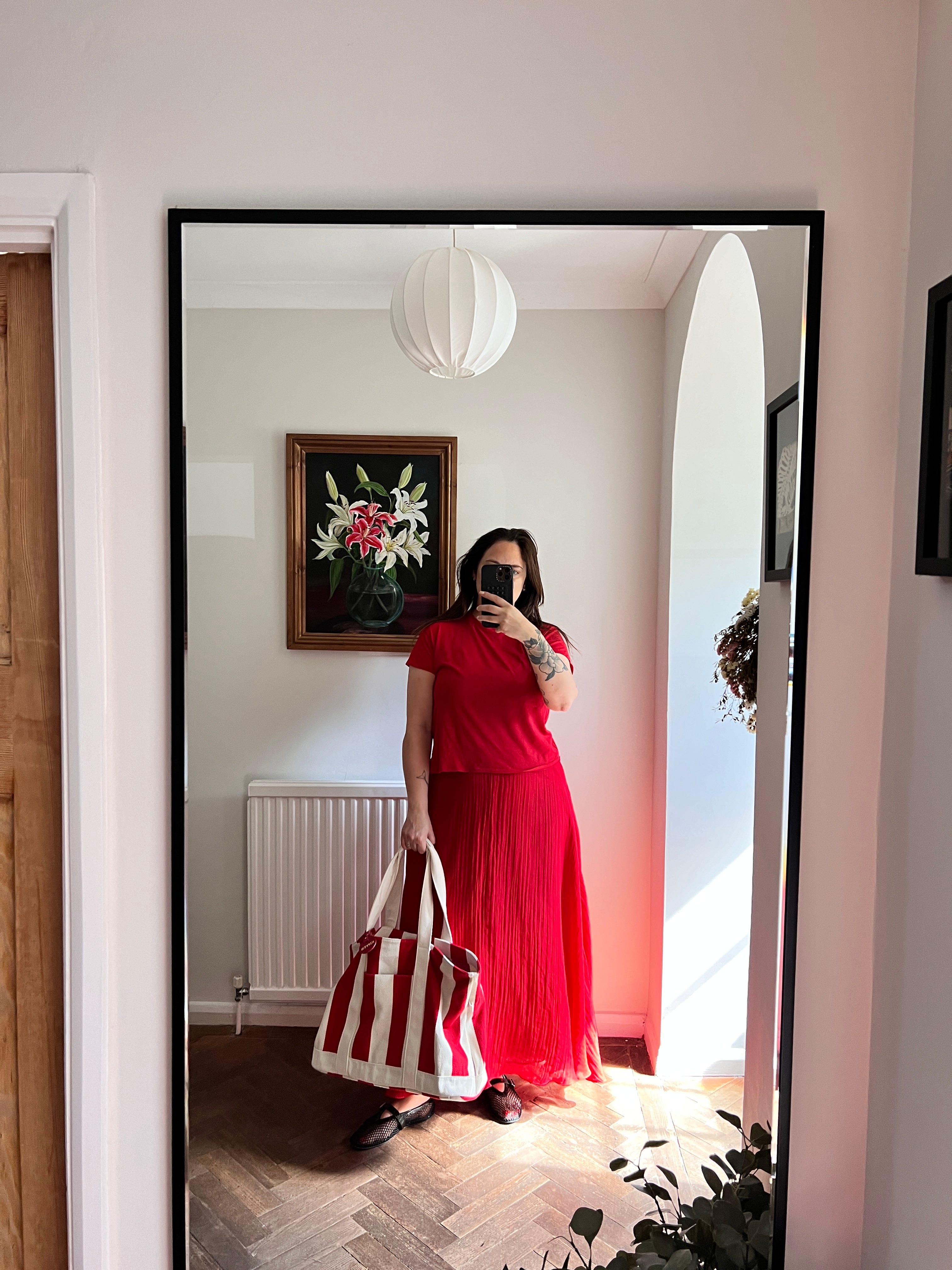 open lace back dress Babine Red Velvet Christmas Dress