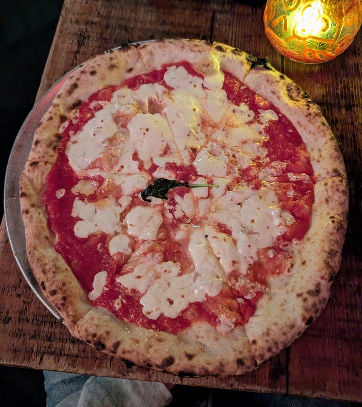 top and bottom of pizza