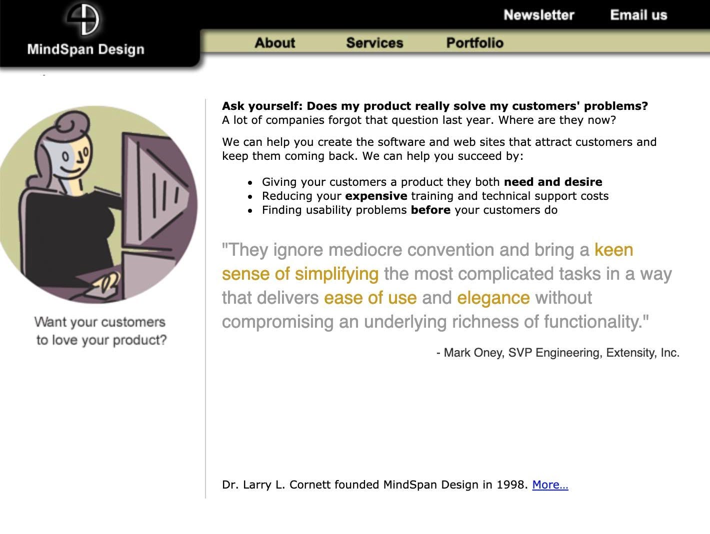 My old website for MindSpan Design