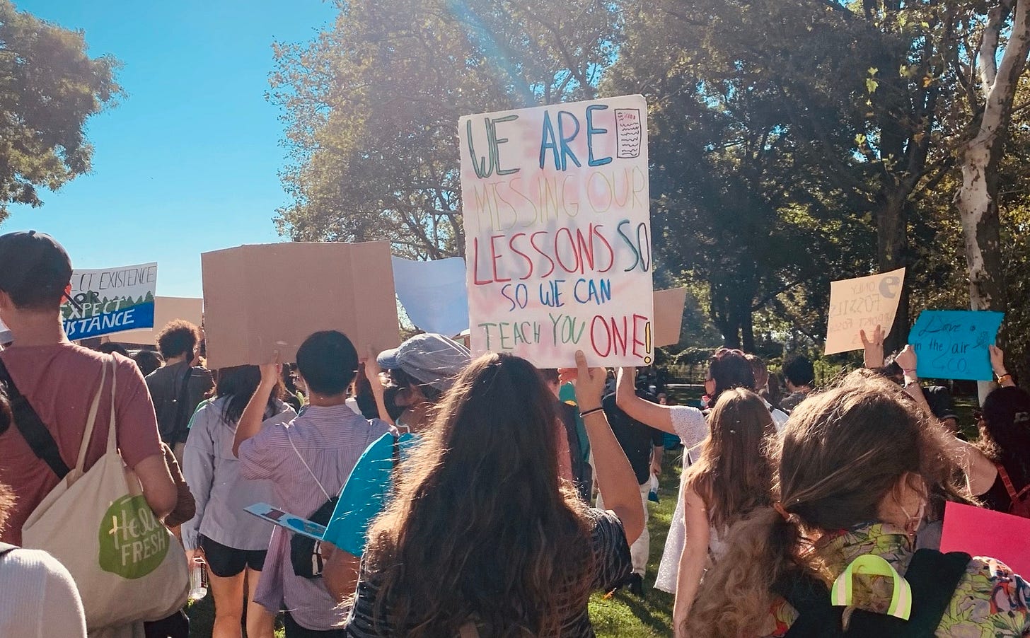 Photo of a youth protest for climate action
