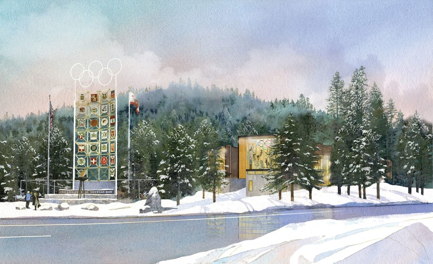 SNOW Museum and Community Cultural Center rendering of the Olympic Valley rings near Palisades Tahoe SNOW Museum and Community Cultural Center rendering of the Olympic Valley rings near Palisades Tahoe