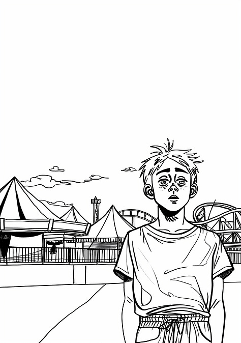 Colouring pages of boys