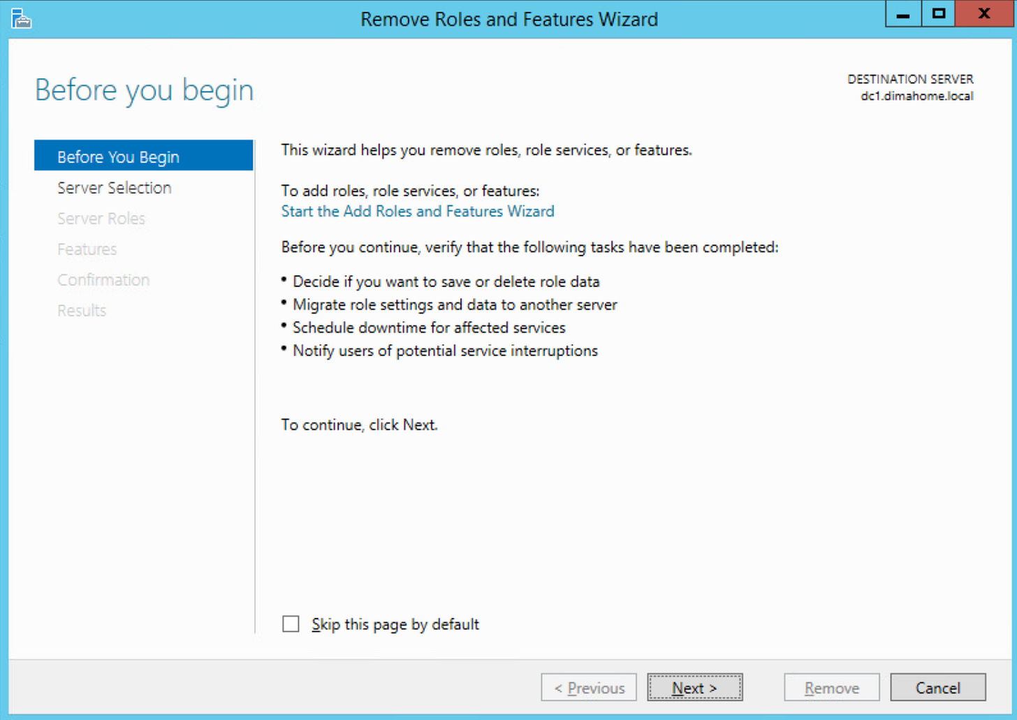 Remove Domain