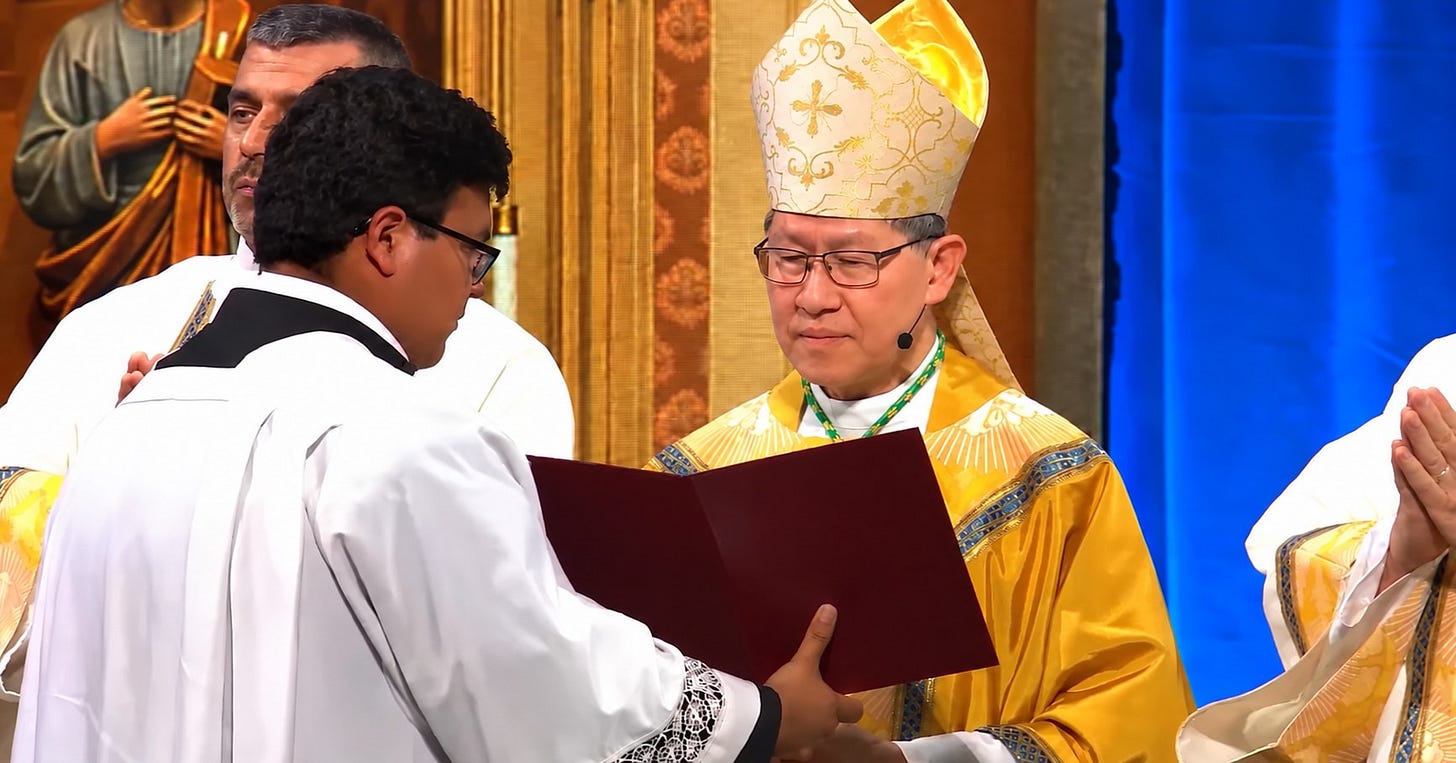 Cardinal Tagle reads the decree of beatification of Fulton Sheen Cardinal Tagle reads the decree of beatification of Fulton Sheen