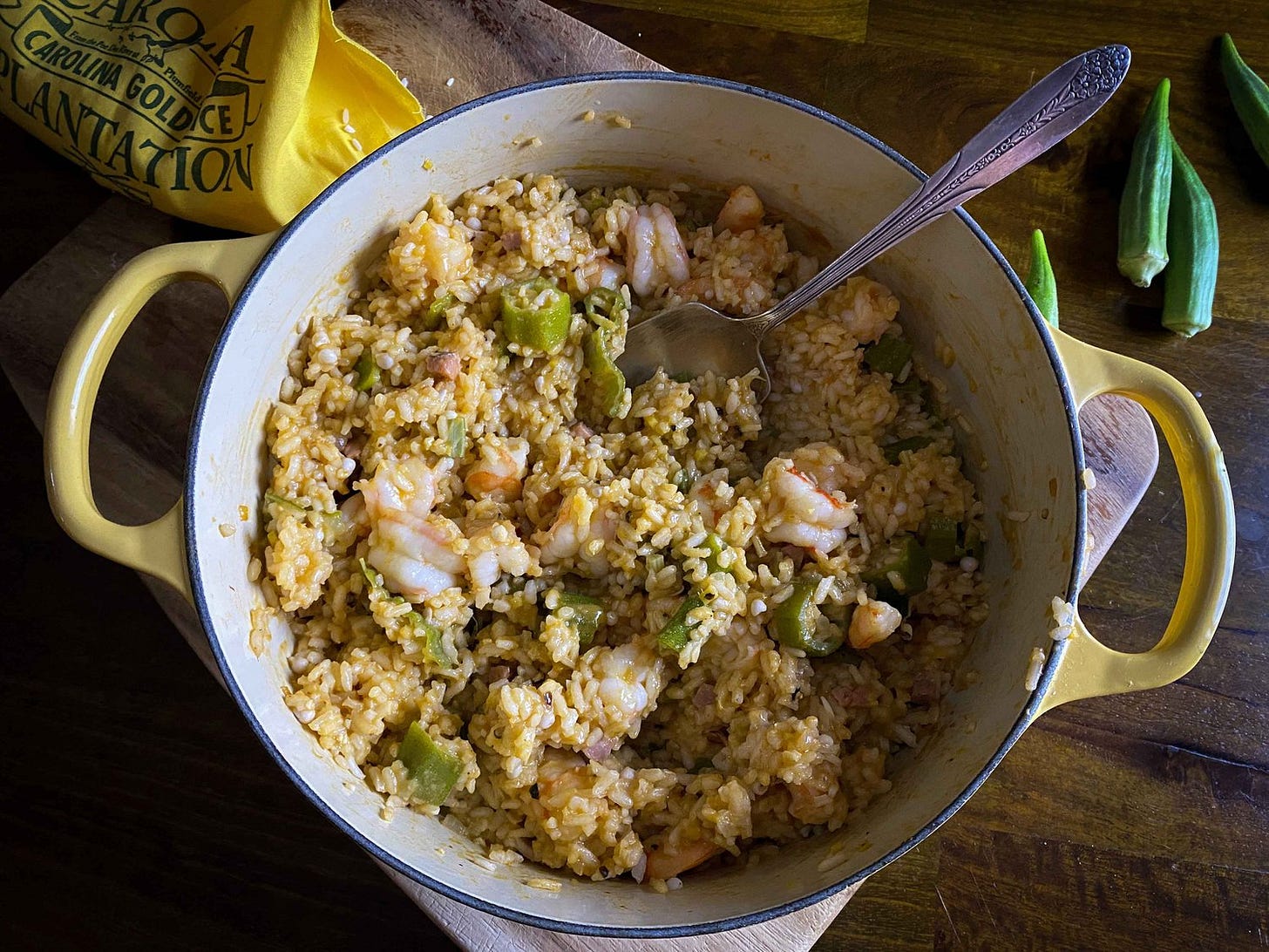 BJ Dennis' Okra & Shrimp Purloo