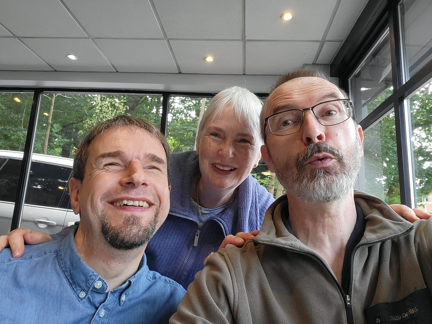 Three smiling faces: The Rayne, Ruth and Joe Three smiling faces: The Rayne, Ruth and Joe