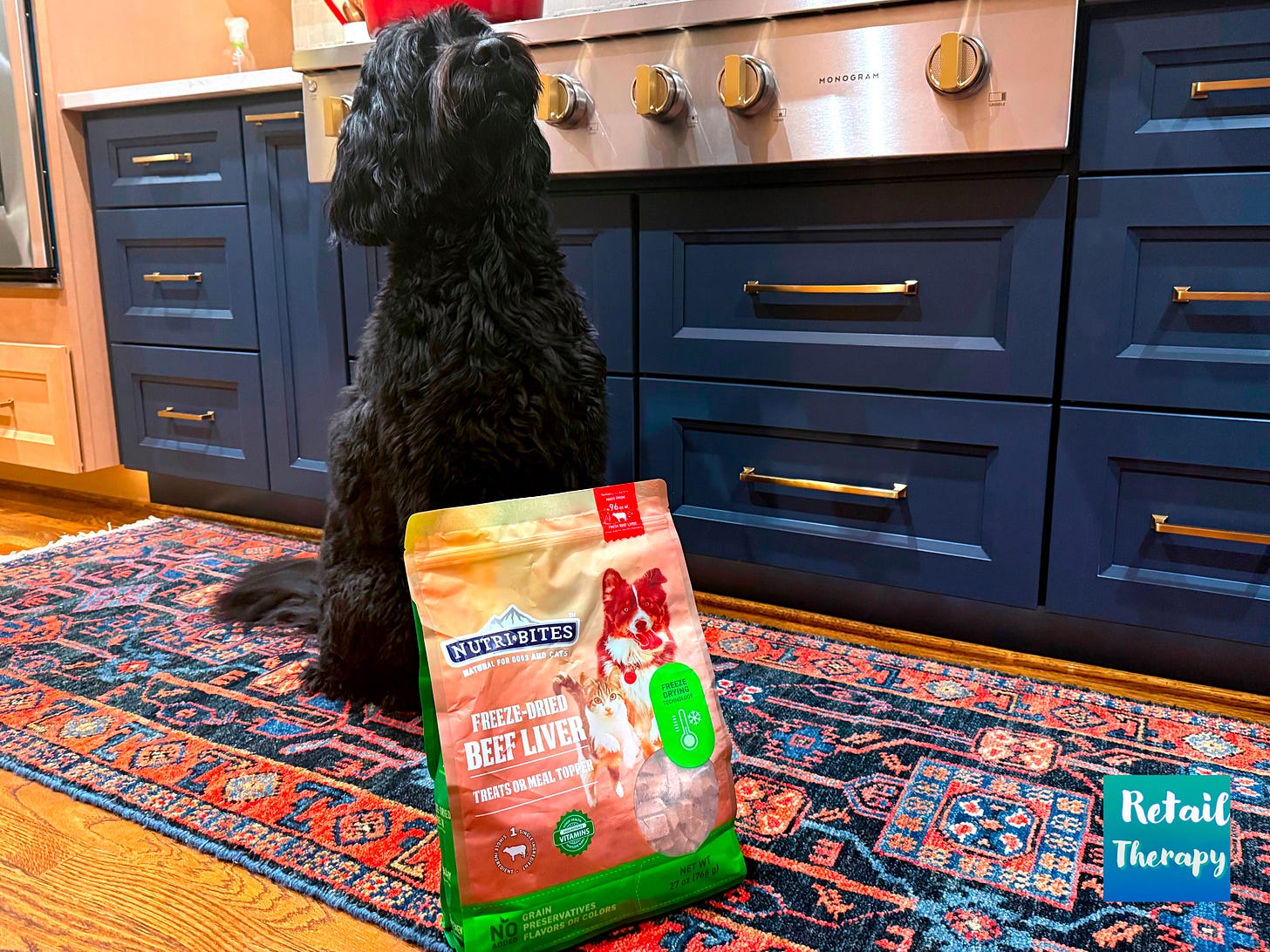 My doodle dog Radio loves his liver treats. Yum!