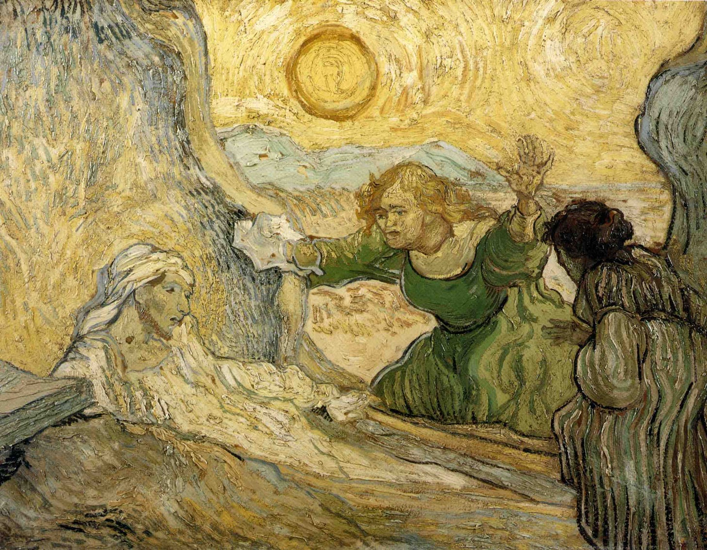 1890 Vincent Van Gogh La Réssurection de Lazare, d'après Rembrandt ...