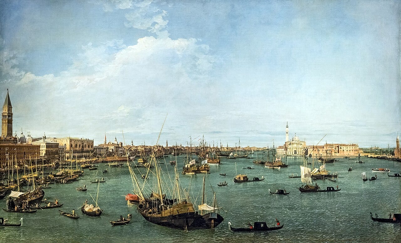 Venetian harbour crowded with boats Venetian harbour crowded with boats