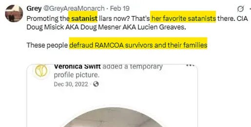 David Hall Smears Veronica with "Defrauding" Psyop 