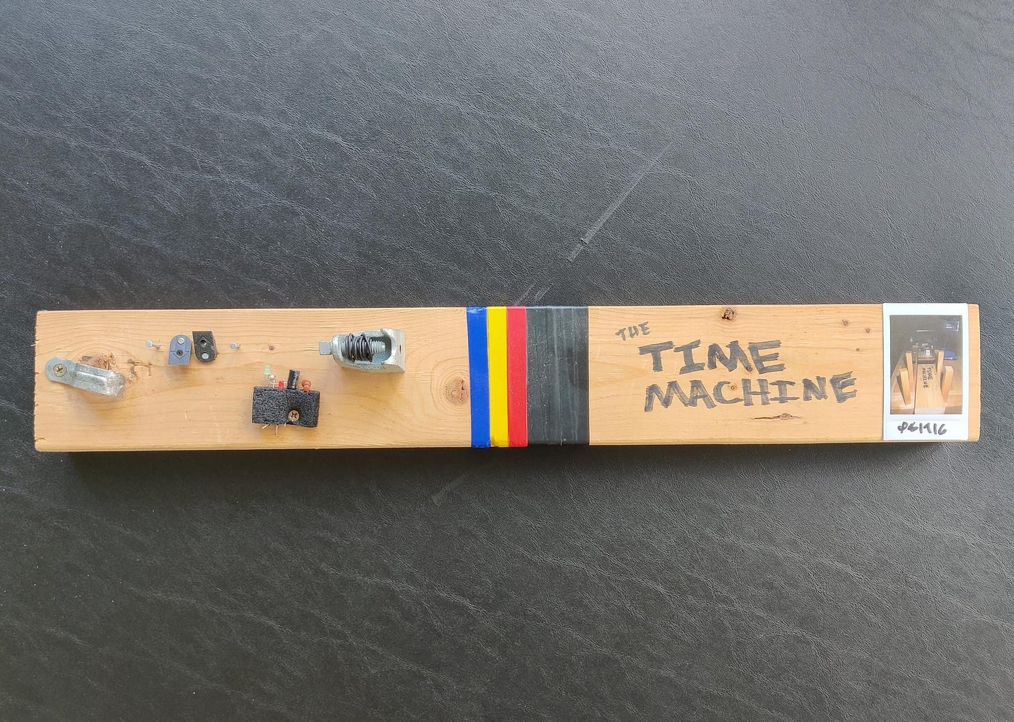 This is a time machine replica I built with my daughter, for my dad.